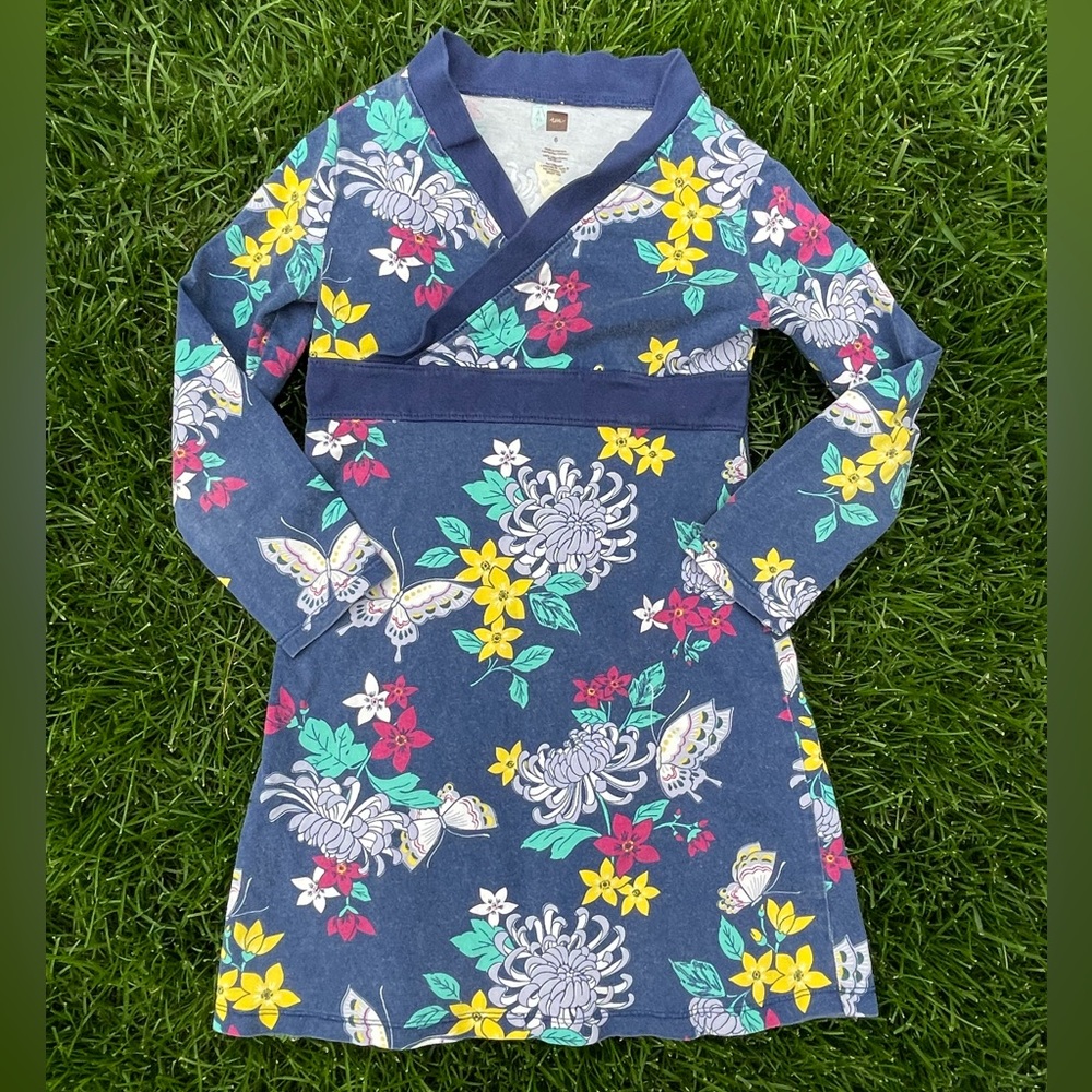 Tea dress and Hanna Andersson cropped pants